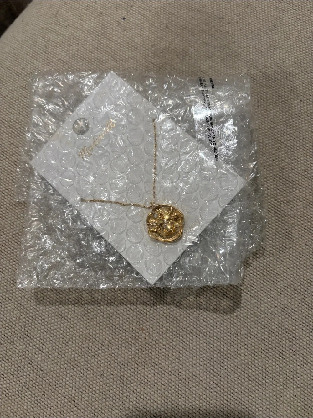 Madewell Gold Zodiac Pendant Necklace - TAURUS/NWT - Picture 11 of 11